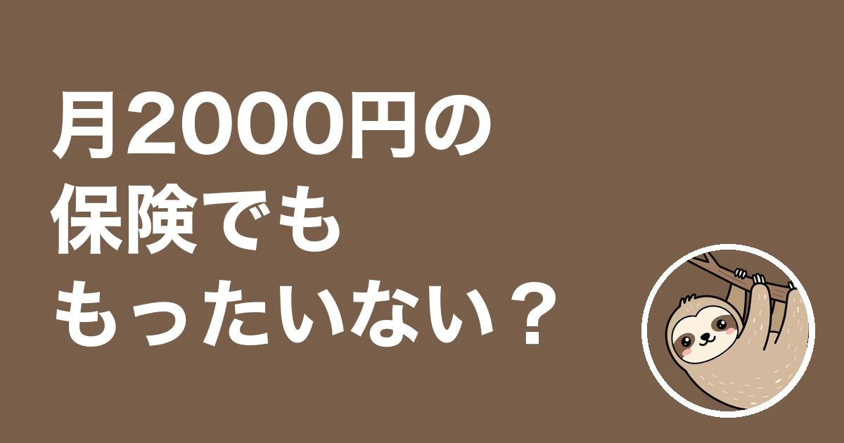 月2000円の保険でももったいない？月1,800円の団体保険をやめた僕の体験談